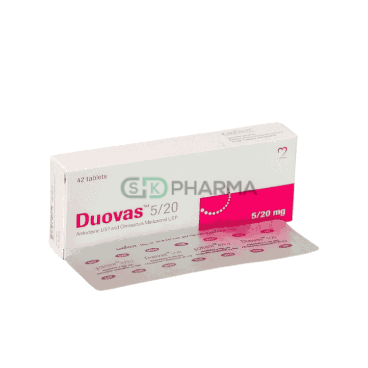 Duovas Tablet 5 mg+20 mg (Amlodipine Besilate + Olmesartan Medoxomil)