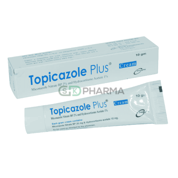 Topicazole Plus Cream 2%+1% (Miconazole Nitrate + Hydrocortisone)