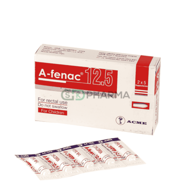 A-Fenac Suppository 12.5 mg (Diclofenac Sodium)