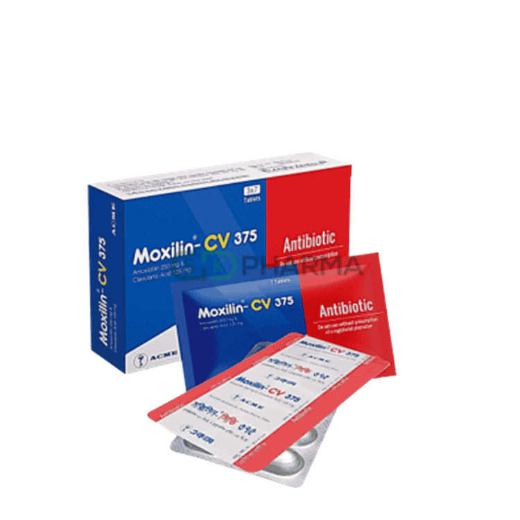 Moxilin-CV Tablet 250 mg+125 mg (Amoxicillin + Clavulanic Acid)
