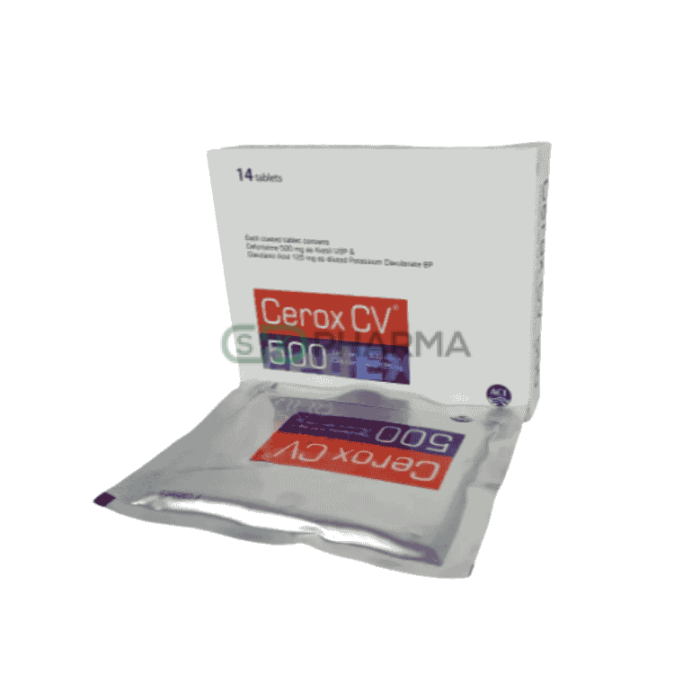 Cerox CV Tablet 500 mg+125 mg (Cefuroxime Axetil + Clavulanic Acid)