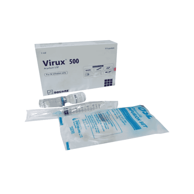 Virux Injection 500 mg/vial (Acyclovir (Injection))