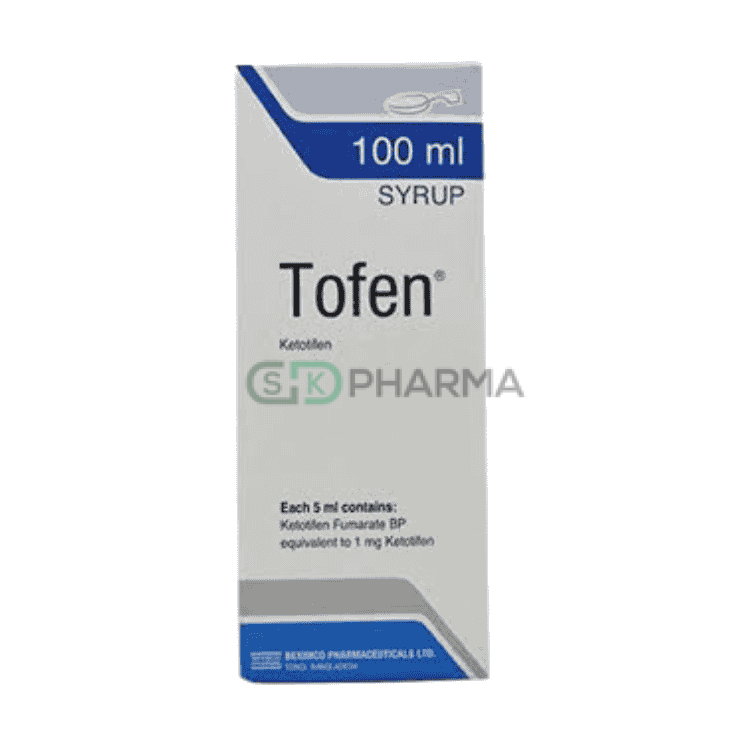 Tofen Syrup 1 mg/5 ml (Ketotifen Fumarate (Oral))