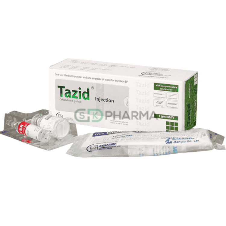 Tazid Injection 500 mg/vial (Ceftazidime Pentahydrate)