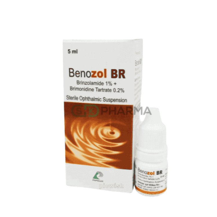 Benozol BR Suspension 1%+0.2% (Brinzolamide + Brimonidine Tartrate)