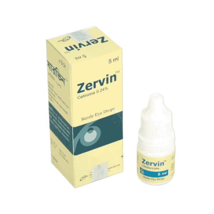 Zervin Eye Drop 0.24% (Cetirizine Hydrochloride (Ophthalmic))