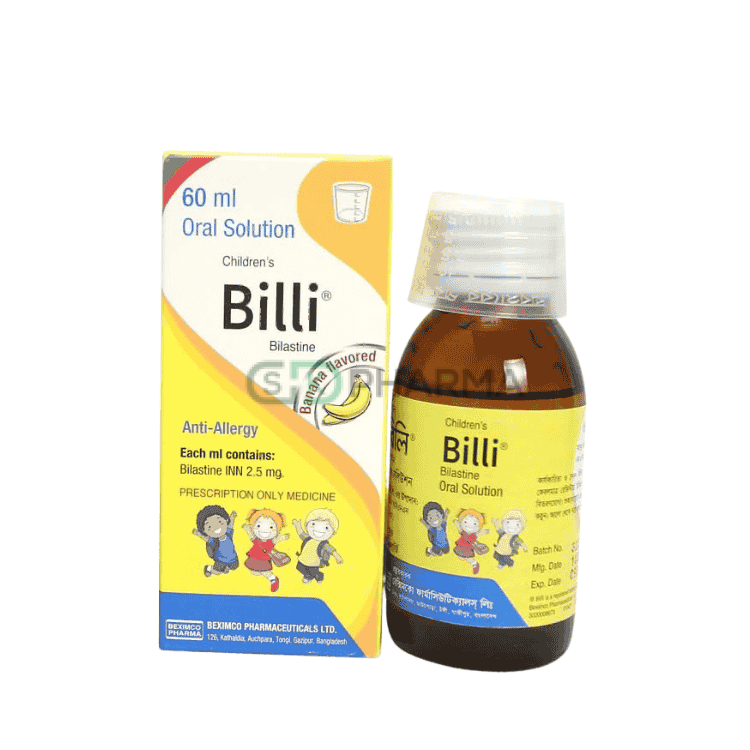 Billi Oral Solution 12.5 mg/5 ml (Bilastine)