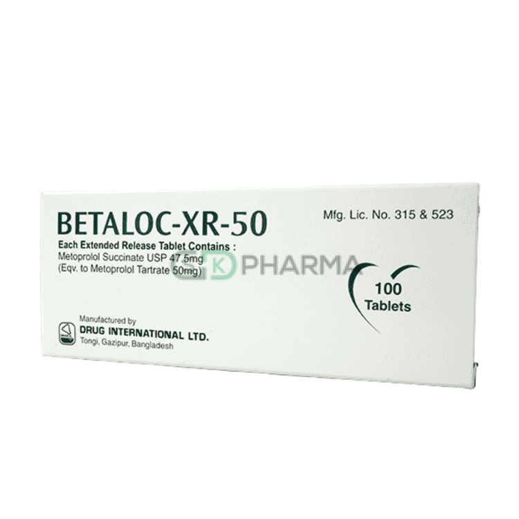 Betaloc-XR Tablet 50 mg (Metoprolol Tartrate)