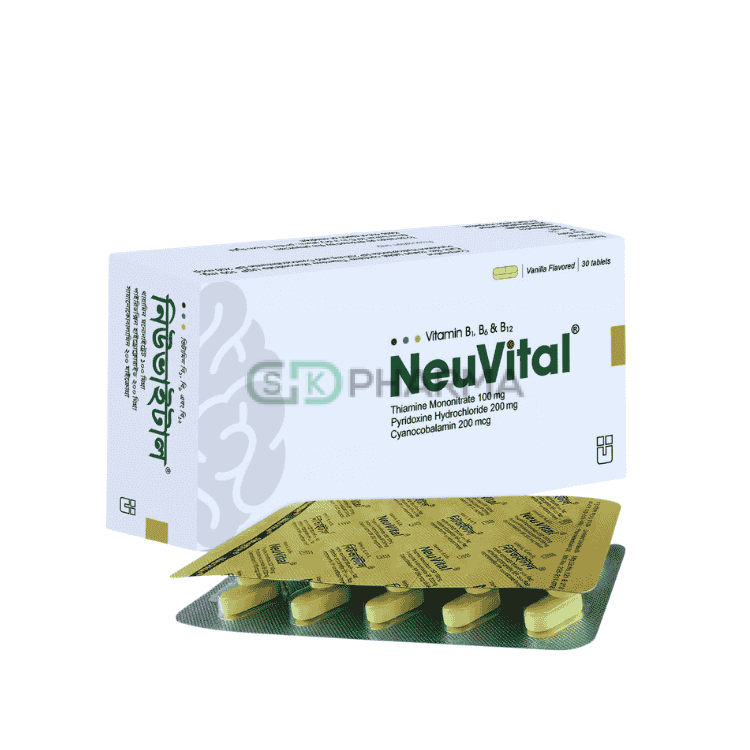 NeuVital Tablet 100 mg+200 mg+200 mcg (Vitamin B1, B6 & B12)