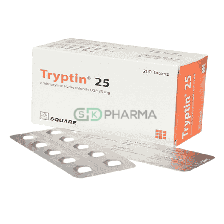 Tryptin Tablet 25 mg (Amitriptyline Hydrochloride)