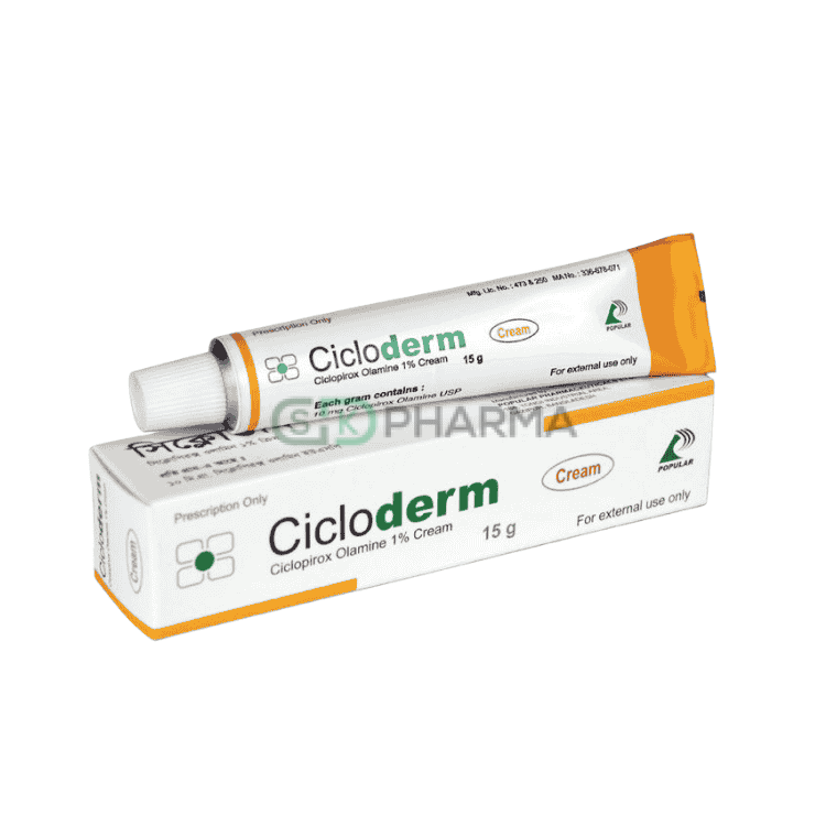 Cicloderm Cream 1% (Ciclopirox Olamine (Cream))
