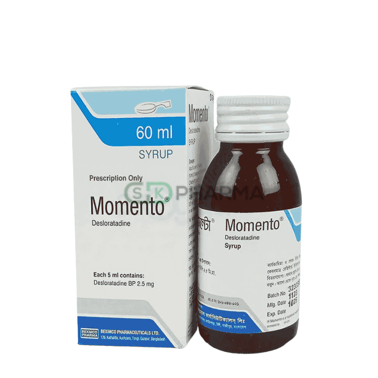 Momento Syrup 2.5 mg/5 ml (Desloratadine)