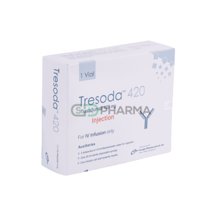Tresoda Injection 420 mg/20 ml (Trastuzumab)