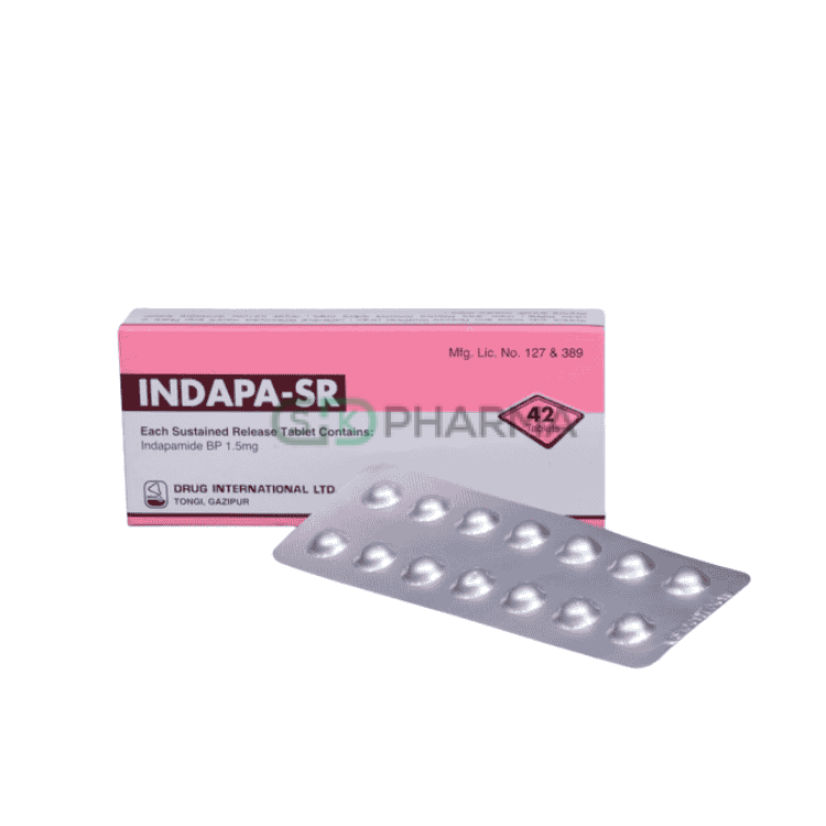 Indapa-SR Tablet 1.5 mg (Indapamide)
