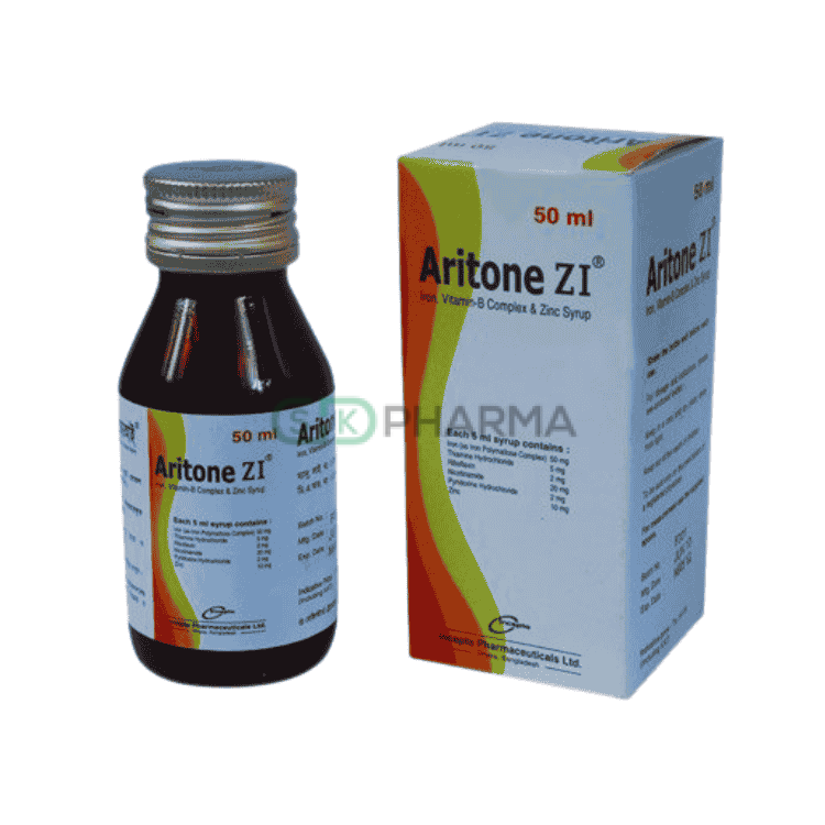 Aritone ZI Syrup  (Iron Polymaltose Complex + Vitamin B Complex + Zinc)