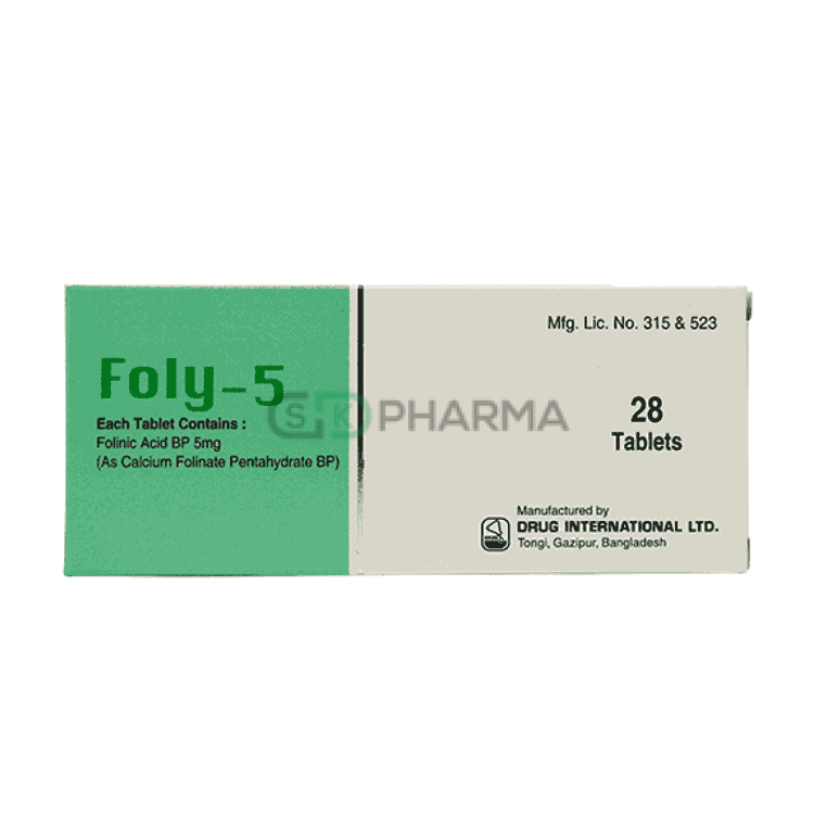 Foly Tablet 5 mg (Folinic Acid)