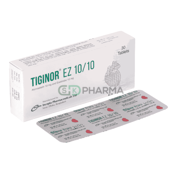 Tiginor EZ Tablet 10 mg+10 mg (Atorvastatin + Ezetimibe)