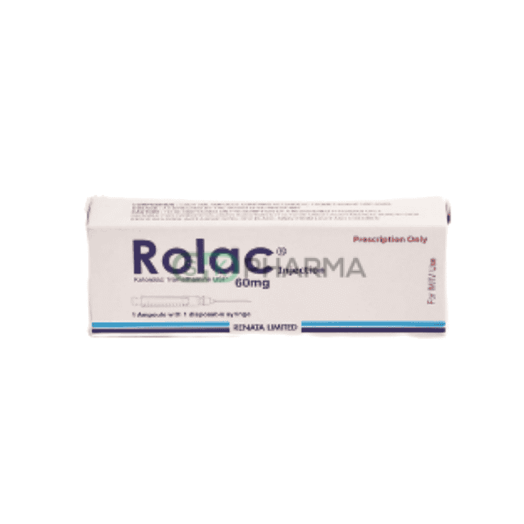 Rolac Injection 60 mg/2 ml (Ketorolac Tromethamine)