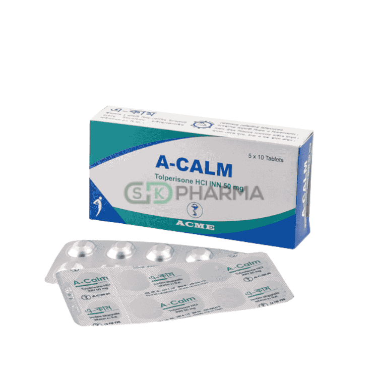 A-Calm Tablet 50 mg (Tolperisone Hydrochloride)