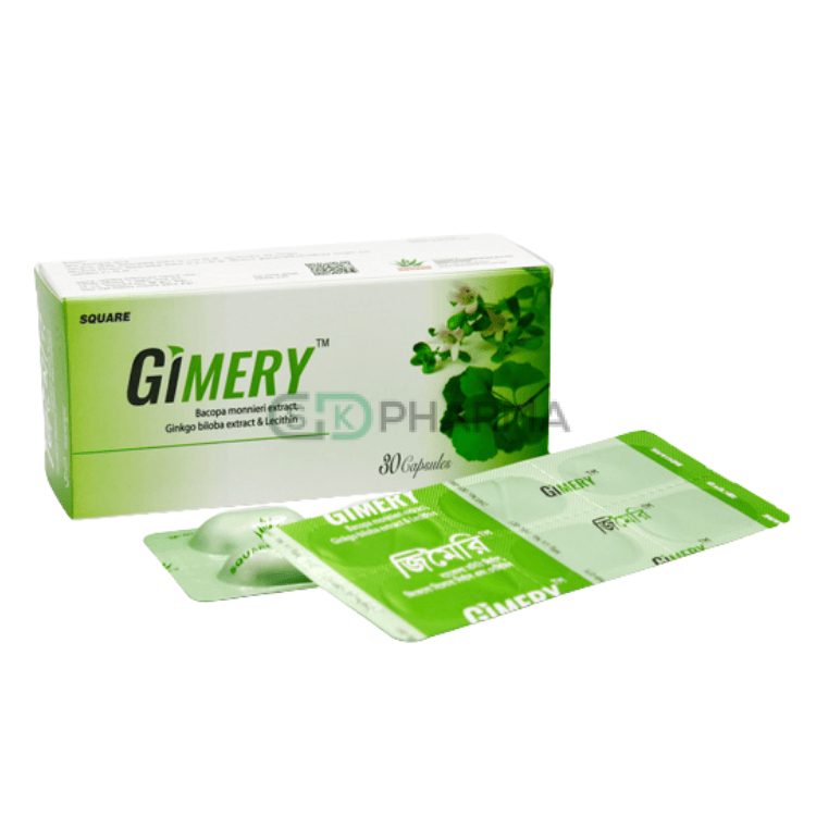 Gimery Capsule 135 mg+5.7 mg+50 mg (Bacopa monnieri + Ginkgo biloba + Lecithin)