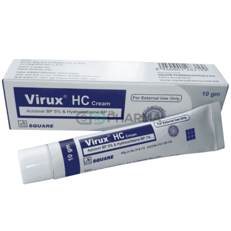 Virux-HC Cream 5%+1% (Acyclovir + Hydrocortisone)