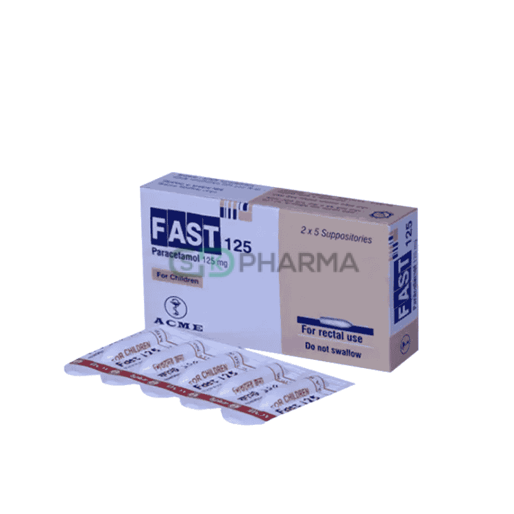 Fast Suppository 125 mg (Paracetamol)