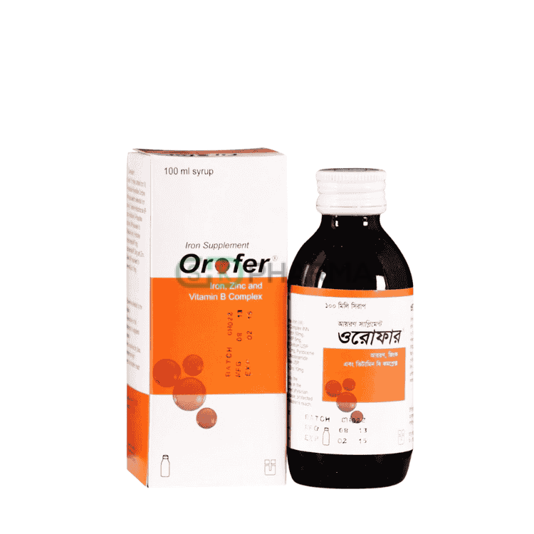 Orofer Syrup (Iron Polymaltose Complex + Vitamin B Complex + Zinc)