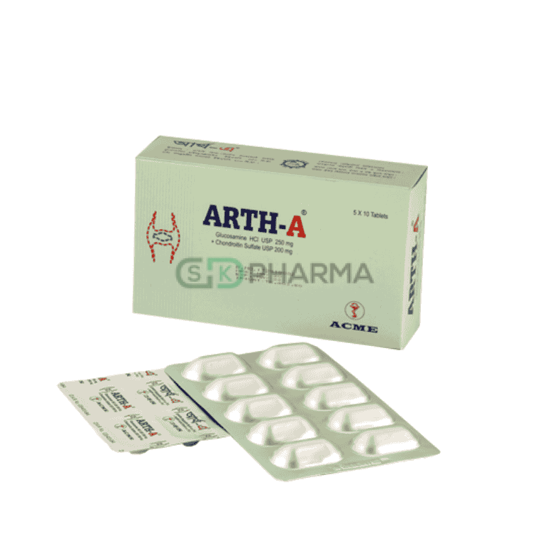 Arth-A Tablet 250 mg+200 mg (Glucosamine Sulfate + Chondroitin)