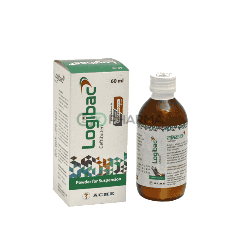 Logibac Suspension 90 mg/5 ml (Ceftibuten Dihydrate)