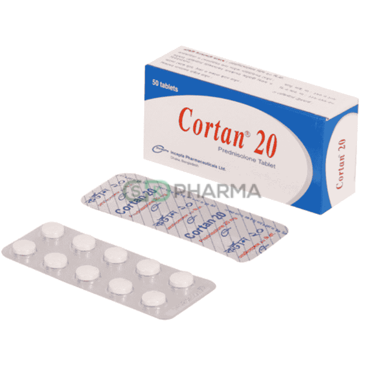 Cortan Tablet 20 mg (Prednisolone)