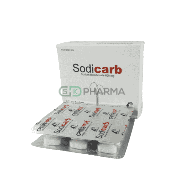 Sodicarb Tablet 600 mg (Sodium Bicarbonate)