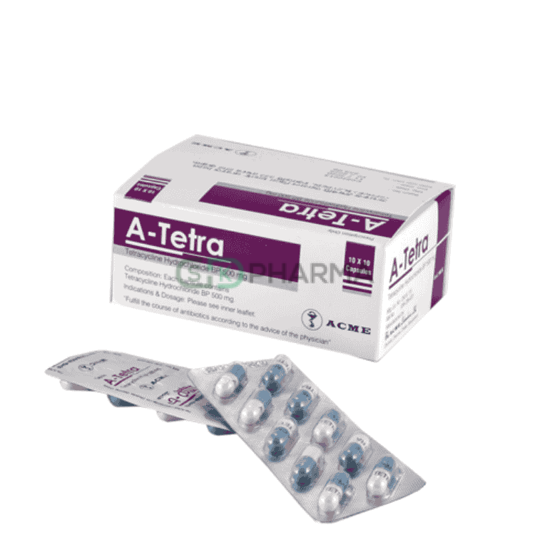 A-Tetra Capsule 500 mg (Tetracycline Hydrochloride)