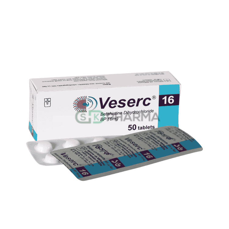 Veserc Tablet 16 mg (Betahistine Dihydrochloride)