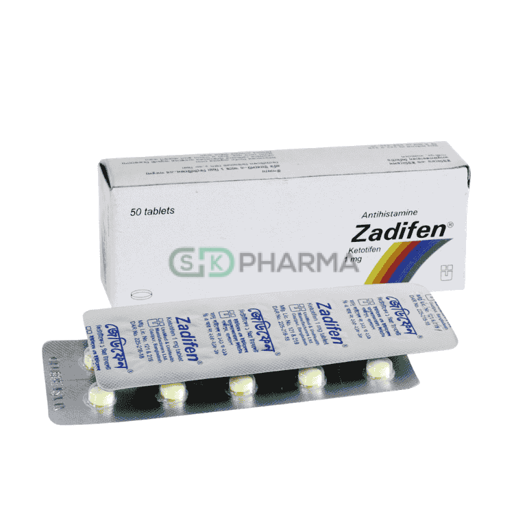 Zadifen Tablet 1 mg (Ketotifen Fumarate (Oral))