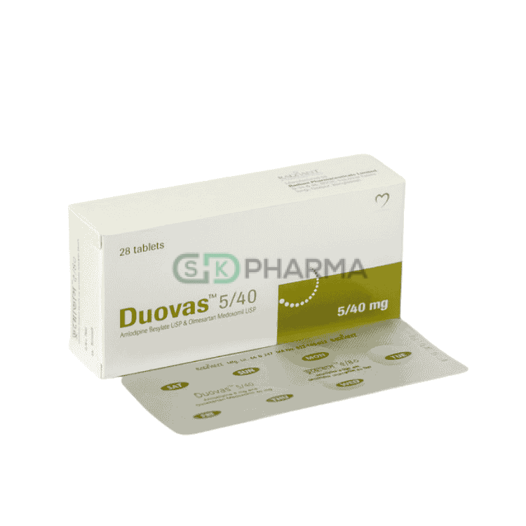 Duovas Tablet 5 mg+40 mg (Amlodipine Besilate + Olmesartan Medoxomil)