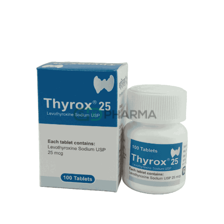Thyrox Tablet 25 mcg (Levothyroxine Sodium)