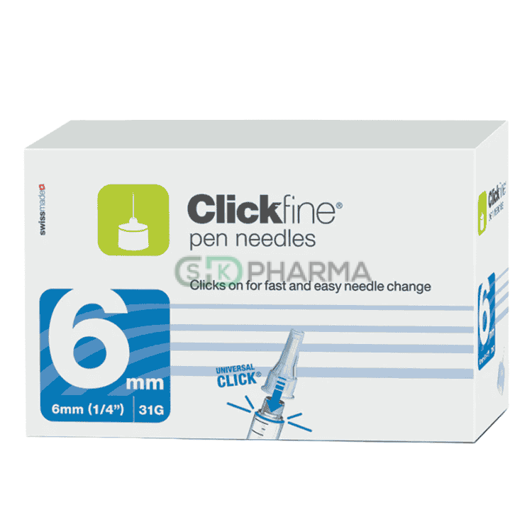Mylife Clickfine 31G Pen Needle 6 mm( Insulin device & needle)
