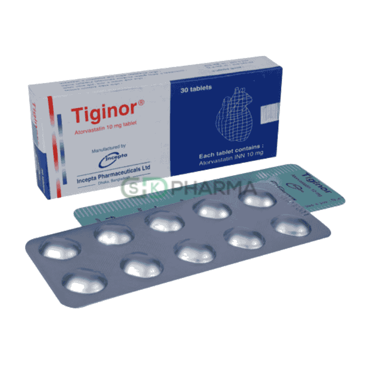 Tiginor Tablet 10 mg (Atorvastatin Calcium)