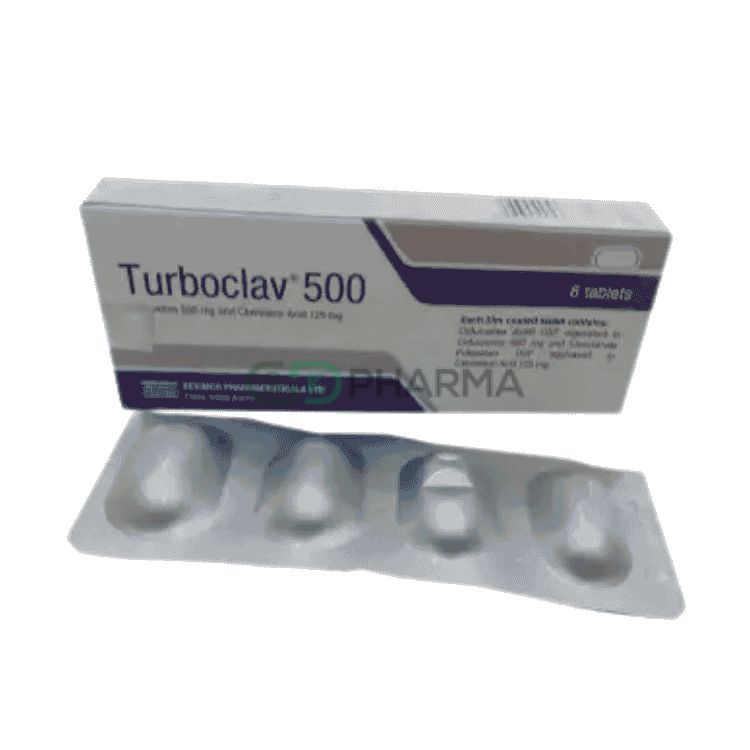Turboclav Tablet 500 mg+125 mg (Cefuroxime Axetil + Clavulanic Acid)