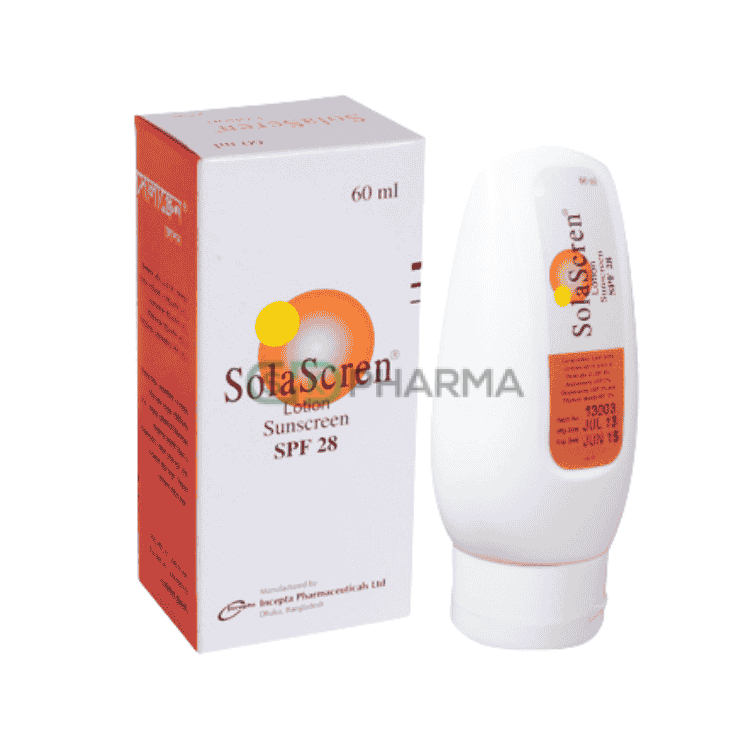 SolaScren Lotion 8%+2%+3%+2% (Padimate O + Avobenzone + Oxybenzone + Titanium dioxide)