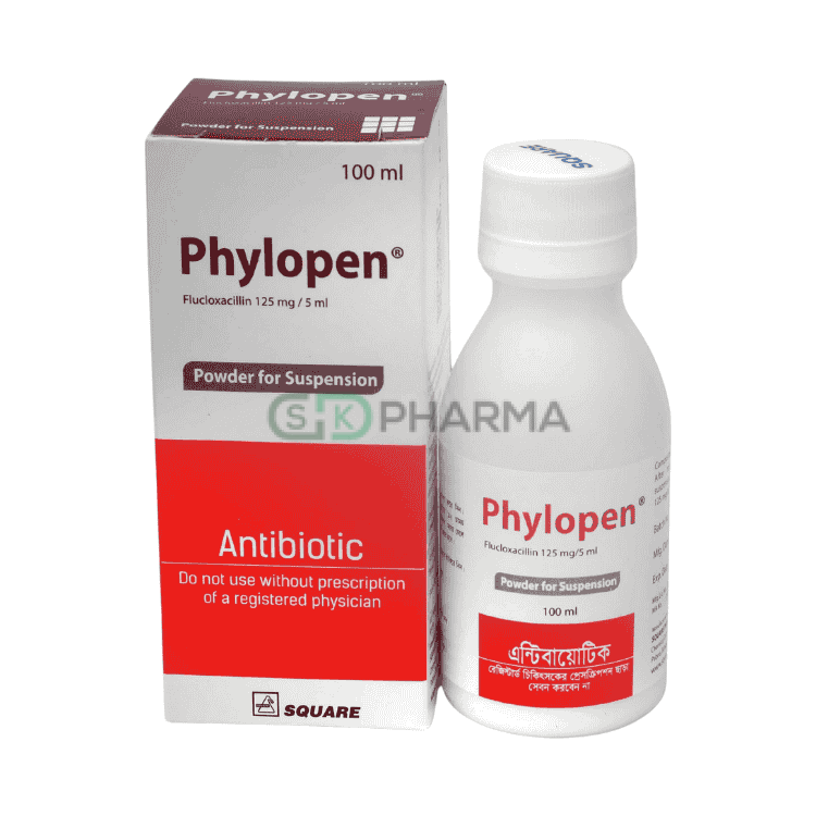 Phylopen Suspension 125 mg/5 ml (Flucloxacillin Sodium)