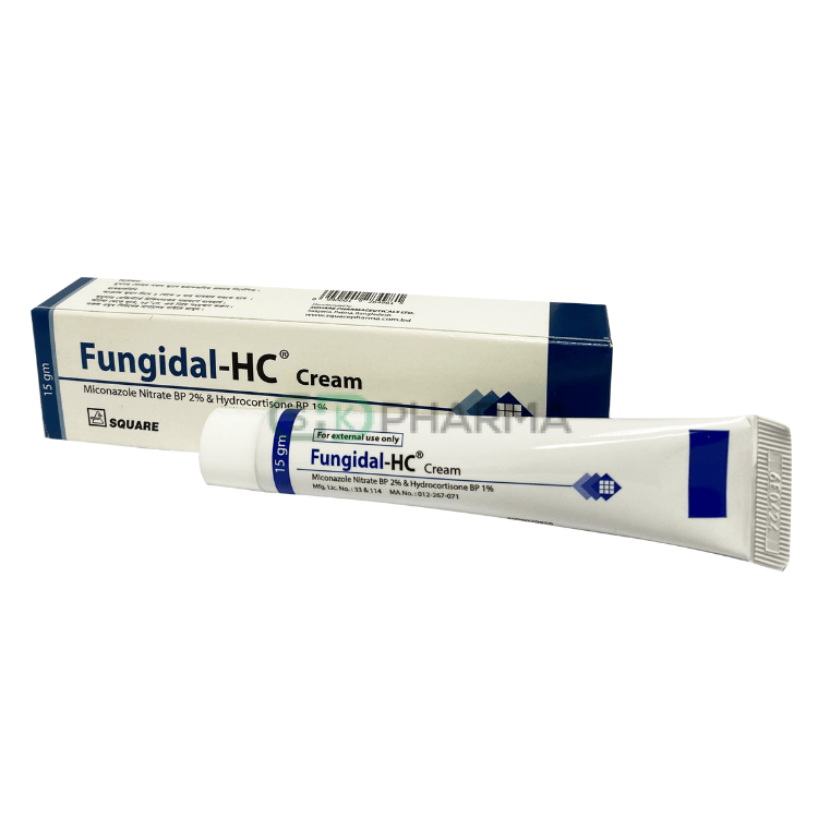Fungidal-HC Cream 2%+1% (Miconazole Nitrate + Hydrocortisone)