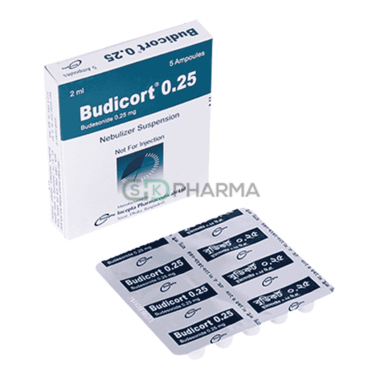 Budicort Suspension 0.25 mg/2 ml (Budesonide (Nebuliser Suspension))