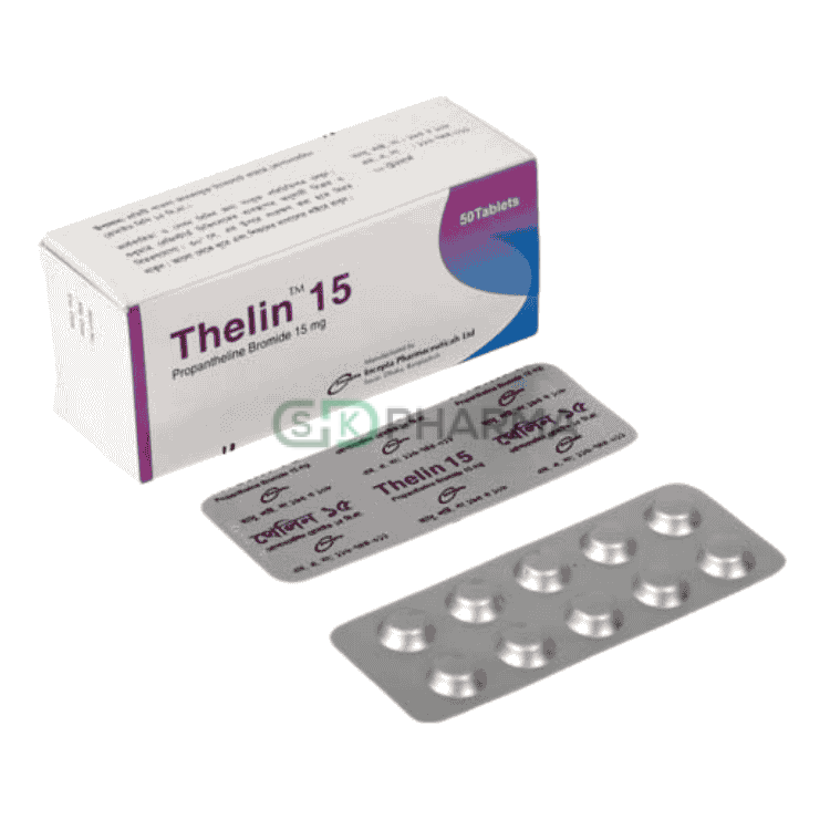 Thelin Tablet 15 mg (Propantheline Bromide)