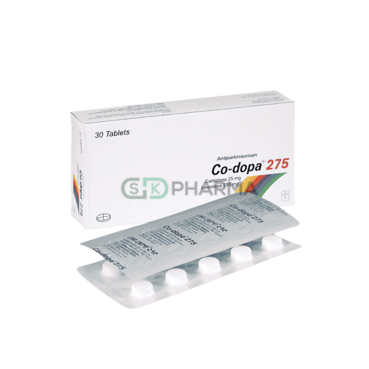 Co-dopa Tablet 250 mg+25 mg (Levodopa + Carbidopa)