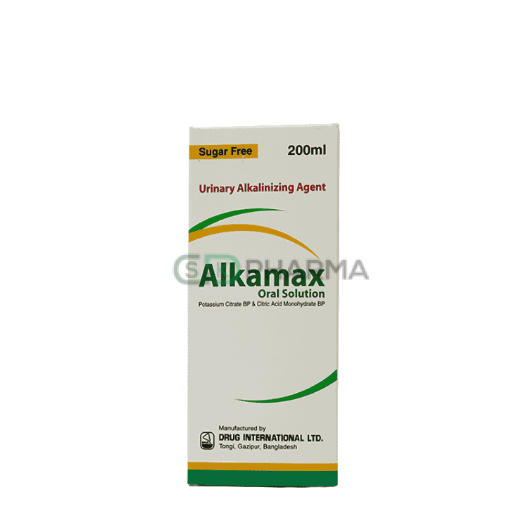 Alkamax Oral Solution (1500 mg+250 mg)/5 ml (Potassium Citrate + Citric Acid)