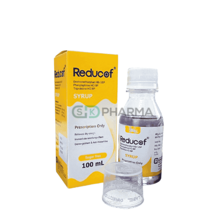 Reducof Syrup (20 mg+10 mg+2.5 mg)/5 ml (Dextromethorphan + Phenylephrine + Triprolidine)