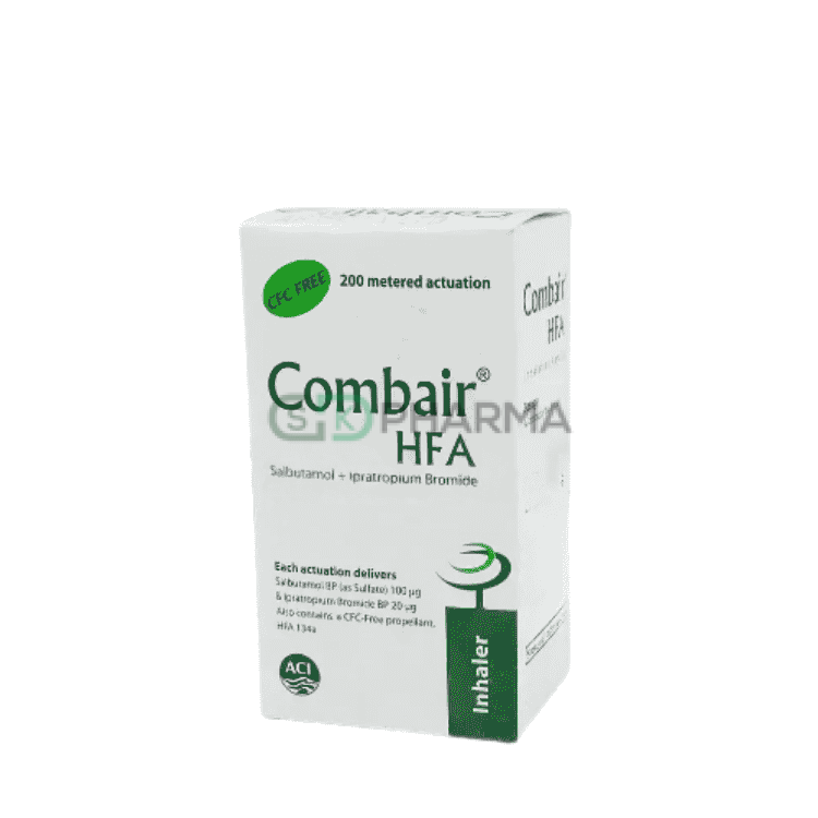 Combair Inhaler (100 mcg+20 mcg)/puff (Salbutamol + Ipratropium (Inhaler))