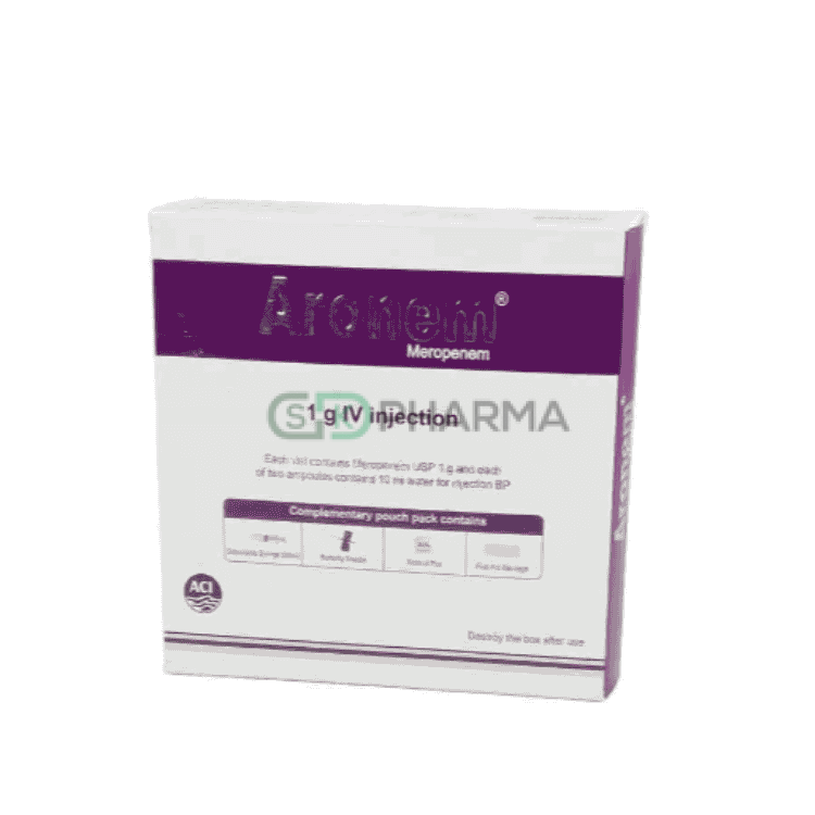 Aronem Injection 1 gm/vial (Meropenem Trihydrate)
