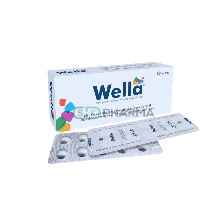 Wella Tablet 12.5 mg+5 mg (Amitriptyline Hydrochloride + Chlordiazepoxide)